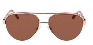 bebe Rosie Rose Gold Aviator Sunglasses w/ Pink Glitter Detailing- MSRP $115